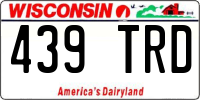 WI license plate 439TRD
