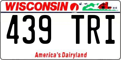 WI license plate 439TRI
