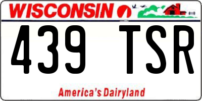WI license plate 439TSR