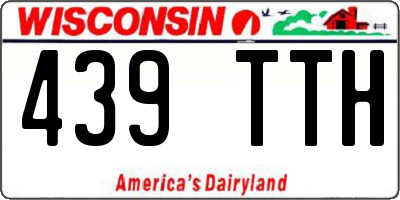 WI license plate 439TTH