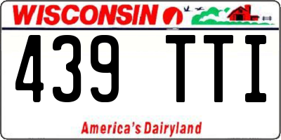 WI license plate 439TTI