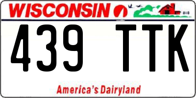 WI license plate 439TTK