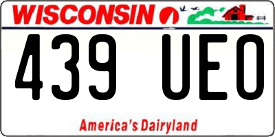 WI license plate 439UEO
