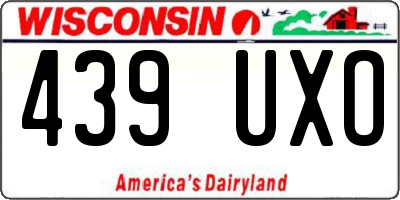 WI license plate 439UXO