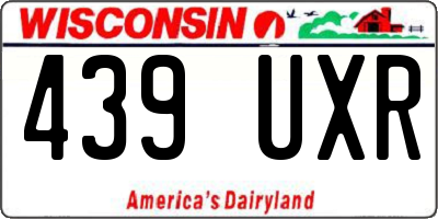 WI license plate 439UXR