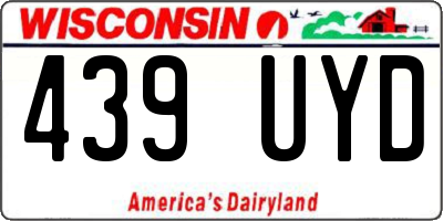 WI license plate 439UYD