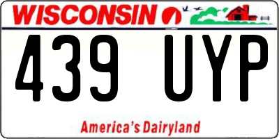 WI license plate 439UYP