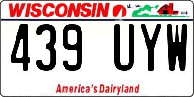 WI license plate 439UYW