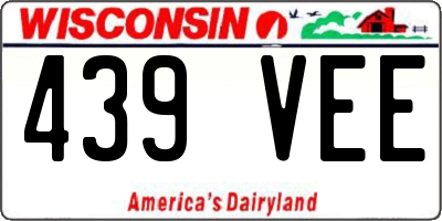 WI license plate 439VEE