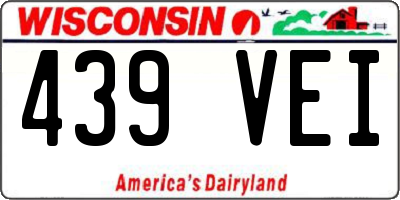 WI license plate 439VEI