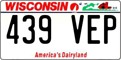 WI license plate 439VEP