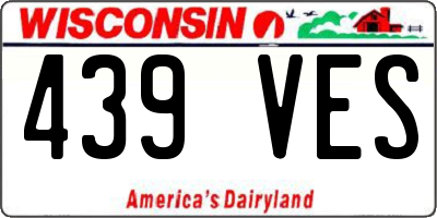 WI license plate 439VES