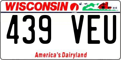 WI license plate 439VEU