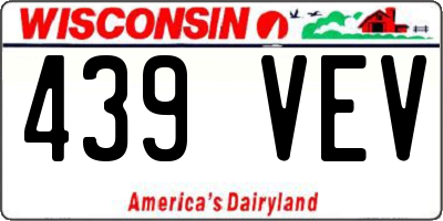 WI license plate 439VEV