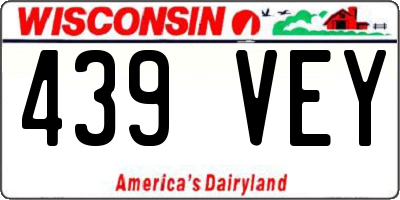 WI license plate 439VEY