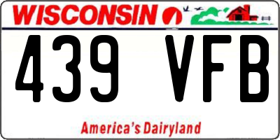 WI license plate 439VFB