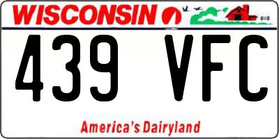 WI license plate 439VFC