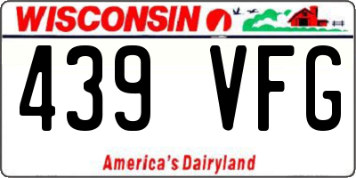 WI license plate 439VFG