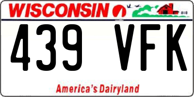WI license plate 439VFK