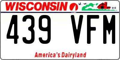 WI license plate 439VFM