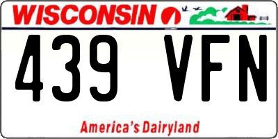 WI license plate 439VFN