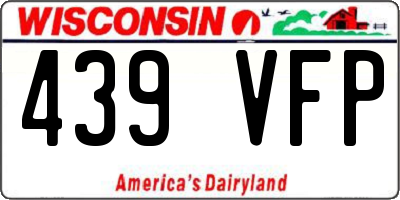 WI license plate 439VFP