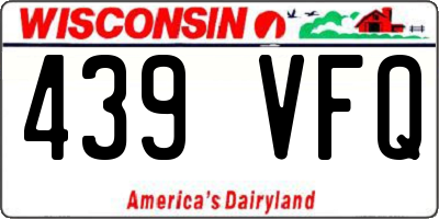 WI license plate 439VFQ
