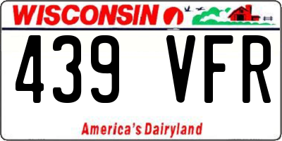 WI license plate 439VFR