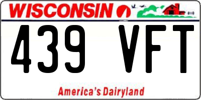 WI license plate 439VFT