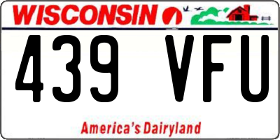 WI license plate 439VFU