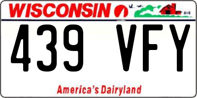 WI license plate 439VFY