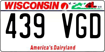 WI license plate 439VGD