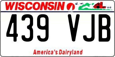 WI license plate 439VJB