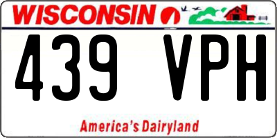 WI license plate 439VPH