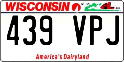 WI license plate 439VPJ