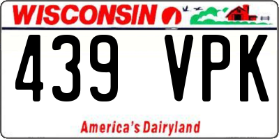 WI license plate 439VPK