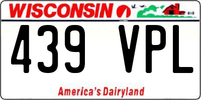 WI license plate 439VPL