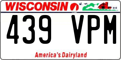 WI license plate 439VPM