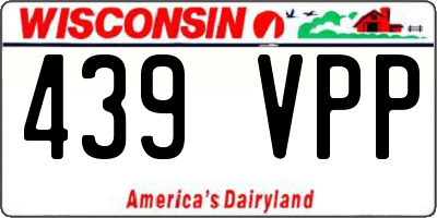 WI license plate 439VPP