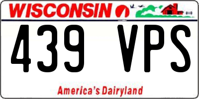 WI license plate 439VPS