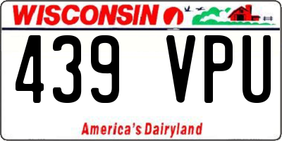 WI license plate 439VPU