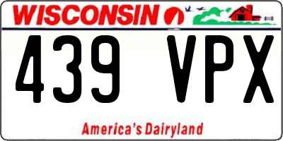 WI license plate 439VPX