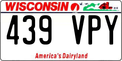 WI license plate 439VPY