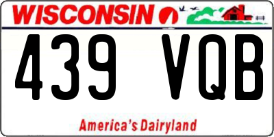 WI license plate 439VQB