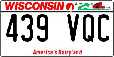 WI license plate 439VQC