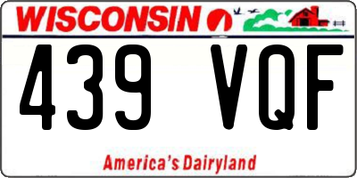 WI license plate 439VQF