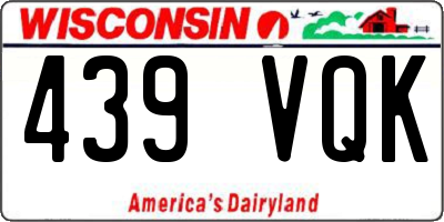 WI license plate 439VQK