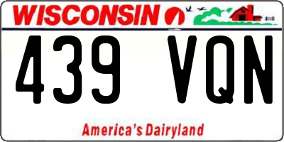 WI license plate 439VQN