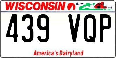WI license plate 439VQP