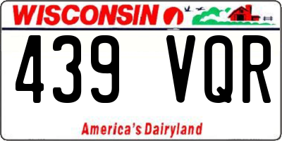 WI license plate 439VQR